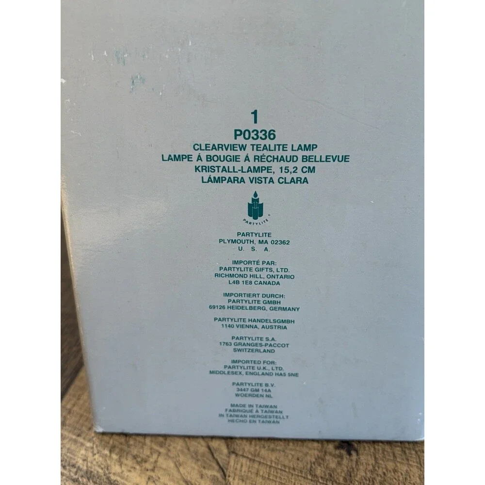 Vintage FAIRY LAMP Partylite Clear Pineapple Fan Diamond Pattern New Open Box - Picture 11 of 14